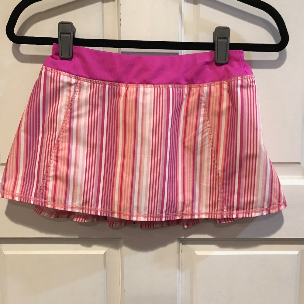Gymboree Gymgo 10-12 Pink Orange Stripe Skort